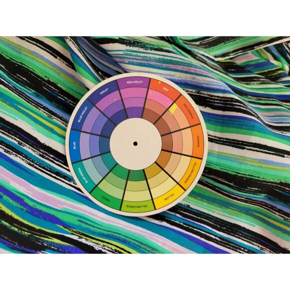 Coral Bay Womens Top Extra Large XL Roll Tab Sleeve Blue Watercolor WAT92E - Picture 6 of 8